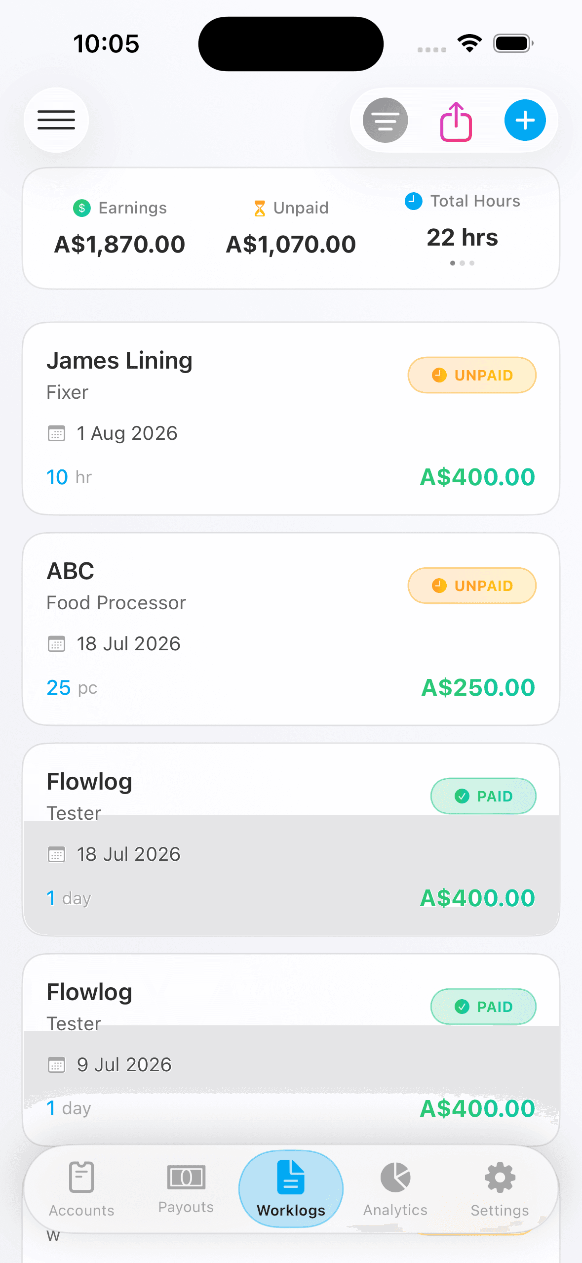 Worklog